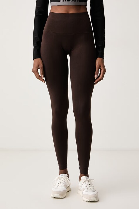 MC2 Saint Barth Legginsy damskie brązowe high waist VEG0001