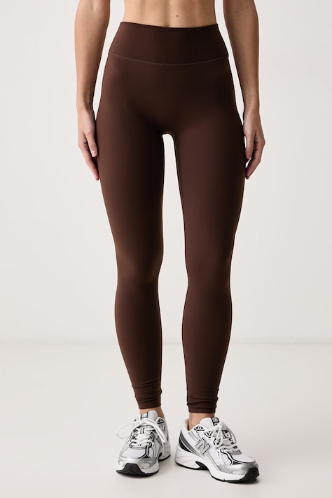 Le Privé Legginsy damskie COMFORT LEGGINS BRUN brązowe high waist LP00897