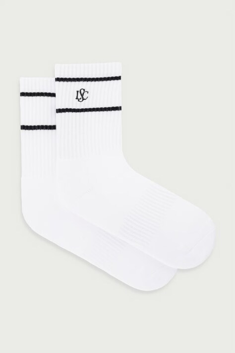 Le Privé Skarpety damskie z bawełną LSC SOCKS BLANC białe LP00856