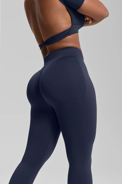 BetterMe Legginsy do jogi damskie Ultrasculpt granatowe high waist LEG00040