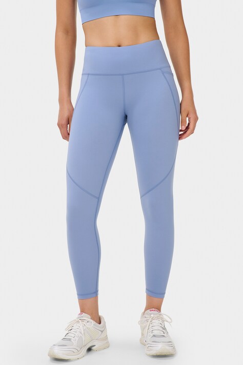 Sweaty Betty Legginsy sportowe damskie Power Workout turkusowe high waist SB540078