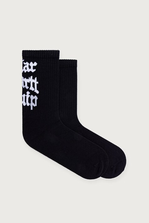 Carhartt WIP Blackletter Socks skarpety bawełniane damskie czarne I037329