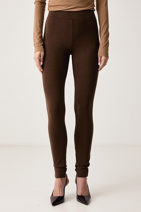 La Mania Legginsy damskie MELL brązowe MELL