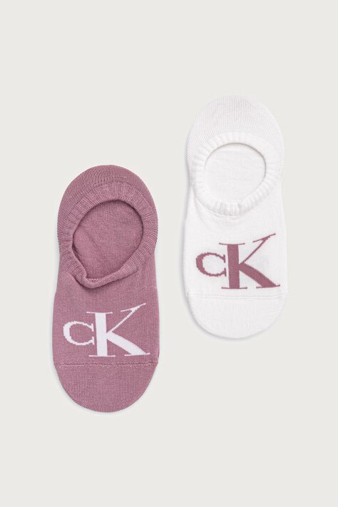 Calvin Klein Jeans skarpety stopki damskie 2-pack białe 701228817
