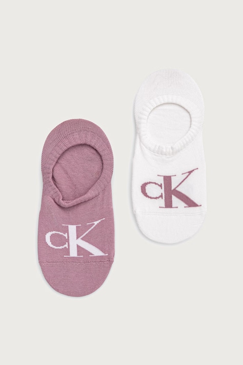 Calvin Klein Jeans skarpety stopki damskie 2-pack białe 701228817