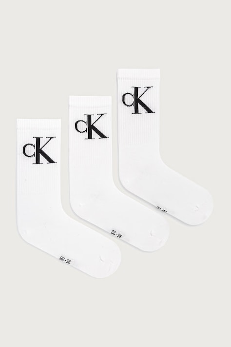 Calvin Klein Jeans skarpety damskie 6-pack białe 701244100