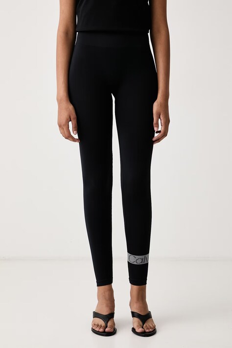 Calvin Klein Legginsy damskie czarne low waist 701241811