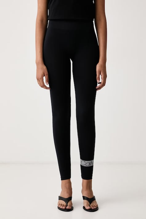 Calvin Klein Legginsy damskie czarne low waist 701241811