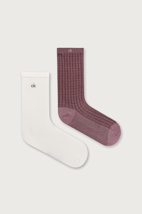 Calvin Klein skarpety damskie 2-pack beżowe 701241458