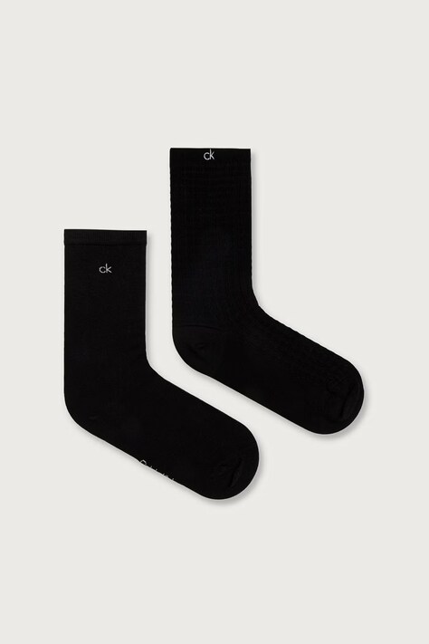 Calvin Klein skarpety damskie 2-pack czarne 701241458
