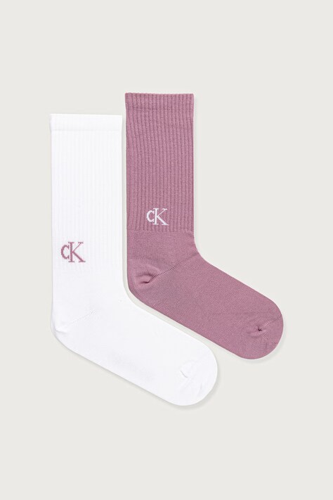 Calvin Klein skarpety damskie 2-pack białe 701241452
