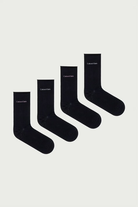 Calvin Klein Skarpety damskie z bawełną 4-pack czarne 701241213