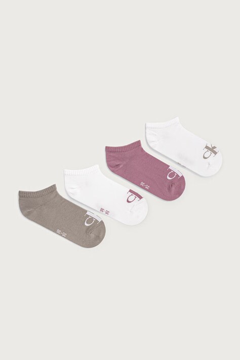 Calvin Klein skarpety damskie 4-pack różowe 701244141