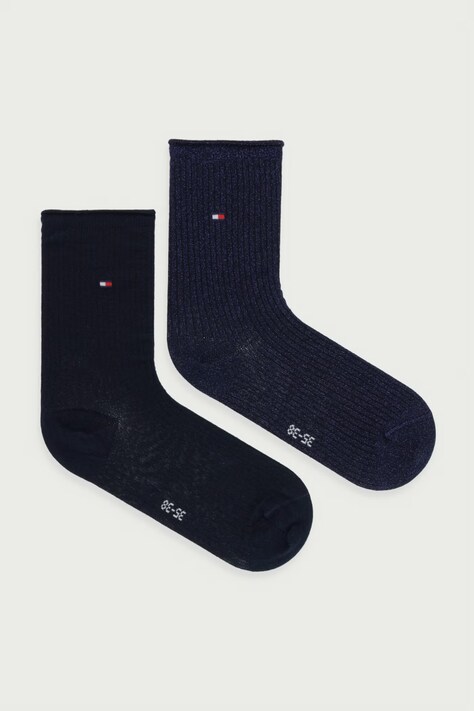 Tommy Hilfiger skarpety damskie z bawełną 2-pack granatowe 701243423