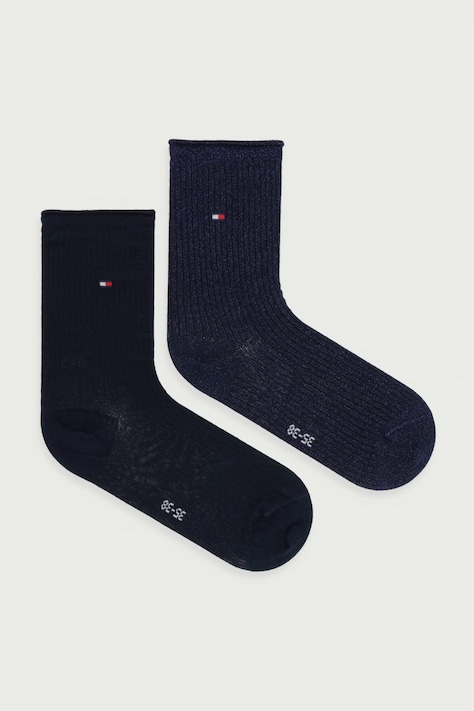 Tommy Hilfiger skarpety damskie z bawełną 2-pack granatowe 701243423