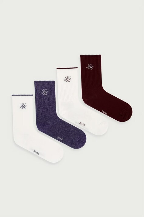 Tommy Hilfiger Skarpety damskie z bawełną 4-pack beżowe 701244109