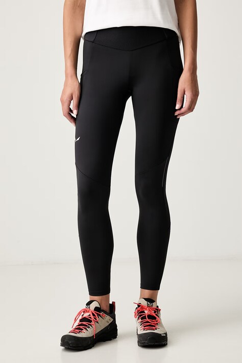 Salewa legginsy sportowe damskie PEDROC czarne regular waist 00.0000029345