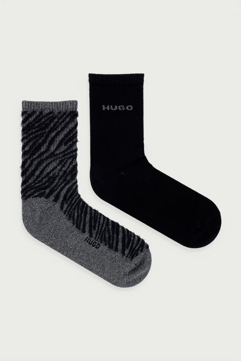 HUGO Skarpety damskie 2P RS ZEBRA CC 2-pack szare 50570221