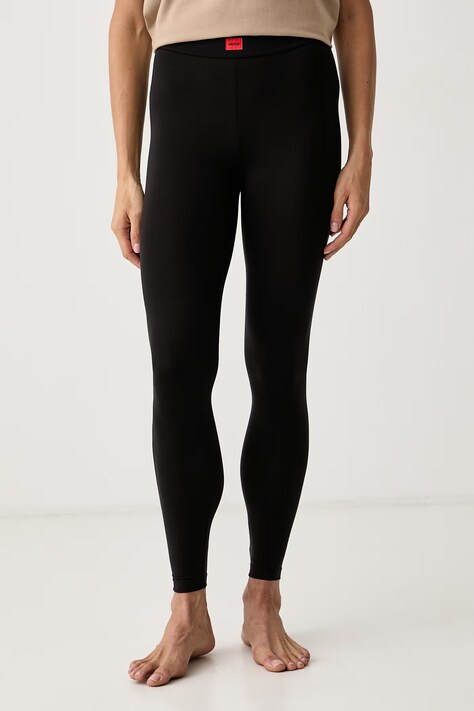 HUGO Legíny dámské s viskózou THERMAL LEGGINGS černé regular waist 50570568