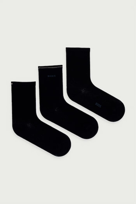 BOSS Čarape za žene 3P QS Triplet 3-pack crne 50570175