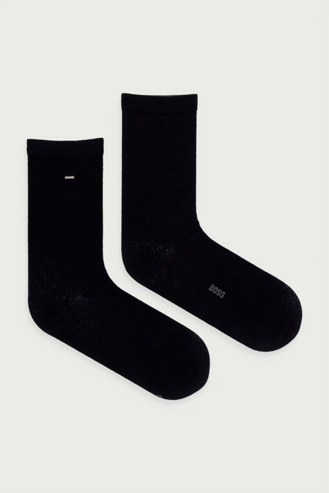 BOSS Κάλτσες Γυναικείες με μαλλί 2P RS Wool 2-pack μαύρες 50570161