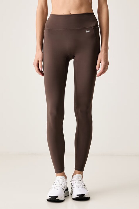 Under Armour Legginsy sportowe damskie Motion brązowe high waist 6013784