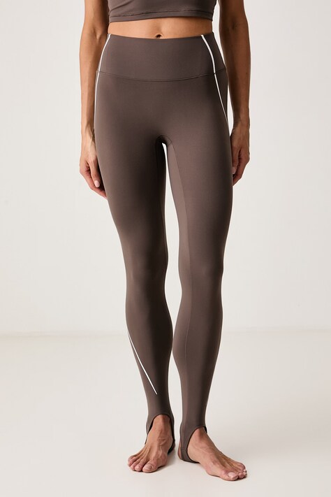 Under Armour Legginsy do jogi damskie Meridian Contour brązowe high waist 6013770