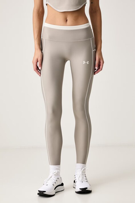 Under Armour Legginsy sportowe damskie HeatGear beżowe high waist 6013661