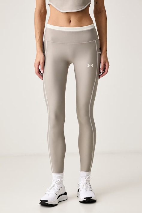 Under Armour Legginsy sportowe damskie HeatGear beżowe high waist 6013661