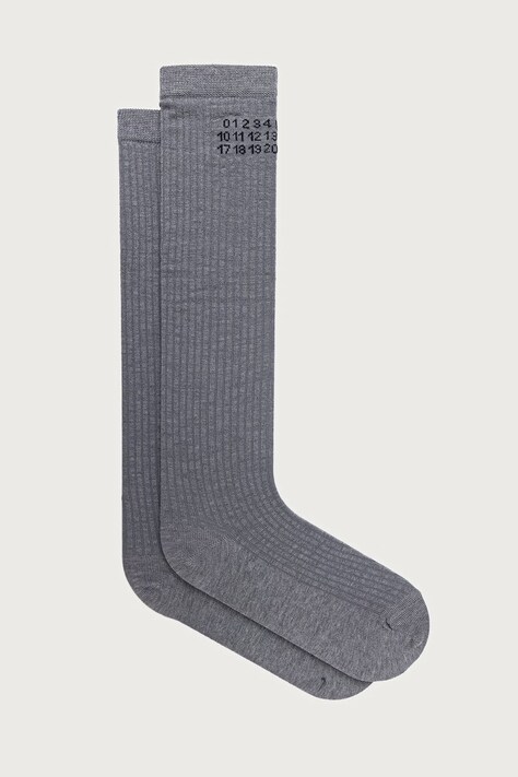MM6 Maison Margiela skarpety damskie szare S62TL0054-M13244