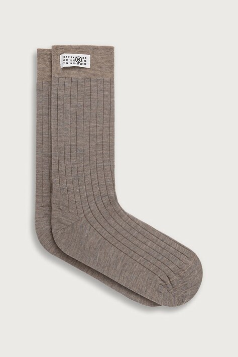 MM6 Maison Margiela skarpety damskie beżowe S52TL0040-M13295
