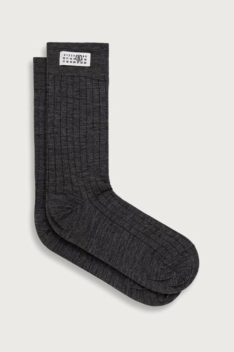 MM6 Maison Margiela skarpety damskie szare S52TL0040-M13295