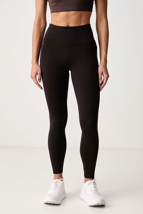 Skechers Legginsy sportowe damskie GOWALK brązowe high waist W03LG30B