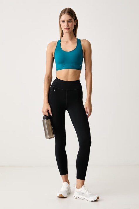 On Legginsy sportowe damskie czarne 1WG30250553
