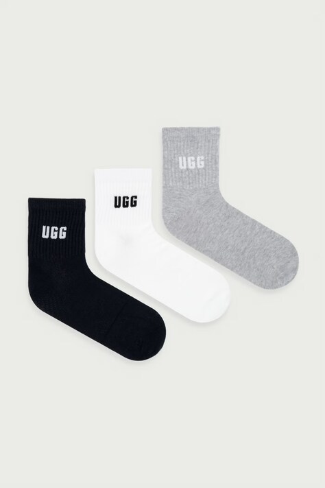 UGG Skarpety damskie z bawełną QUINLIN 3-pack czarne 1181412
