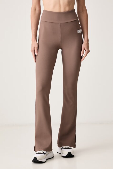 EA7 Emporio Armani legginsy sportowe damskie brązowe high waist AF15721.7W001338