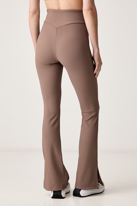 EA7 Emporio Armani legginsy sportowe damskie brązowe high waist AF15721.7W001338