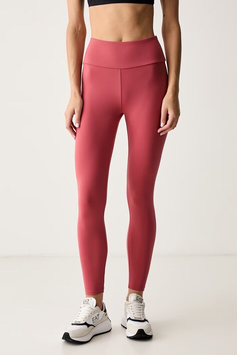 EA7 Emporio Armani Legginsy sportowe damskie różowe high waist AF25604.7W001343