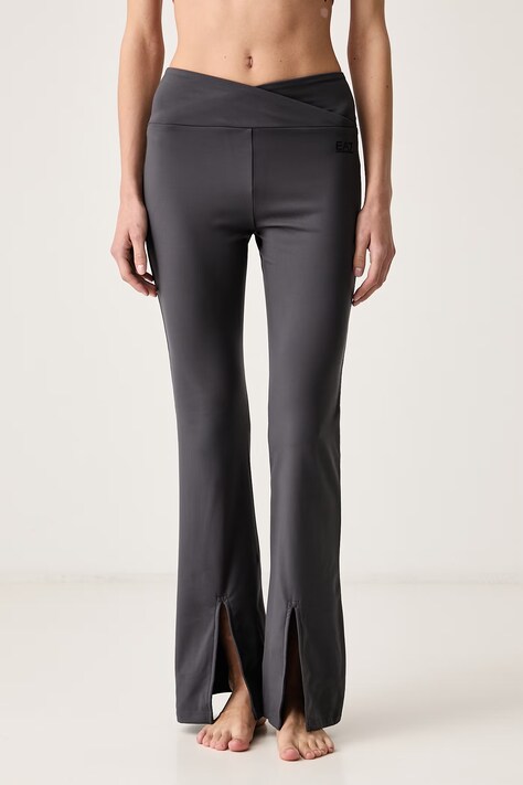 EA7 Emporio Armani Legginsy do jogi damskie szare high waist AF25604.7W001344