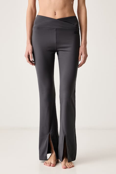 EA7 Emporio Armani Legginsy do jogi damskie szare high waist AF25604.7W001344