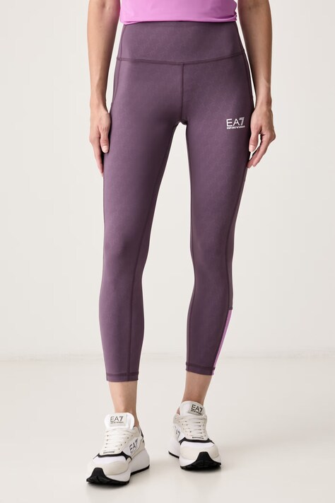 EA7 Emporio Armani legginsy sportowe damskie fioletowe high waist AF21580.7W001351