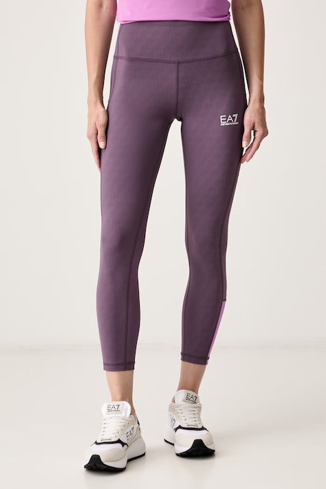 EA7 Emporio Armani legginsy sportowe damskie fioletowe high waist AF21580.7W001351
