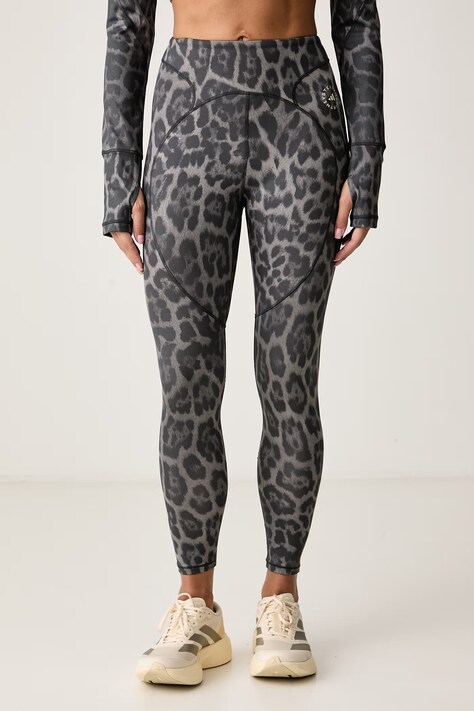 adidas by Stella McCartney Sportske tajice za žene sive srednje visoki struk KG3251