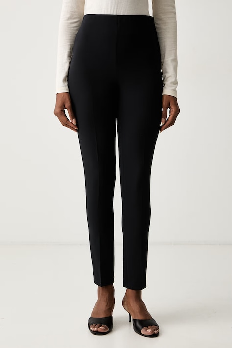 Twinset nohavice slim fit dámske čierne high waist 262TT2330