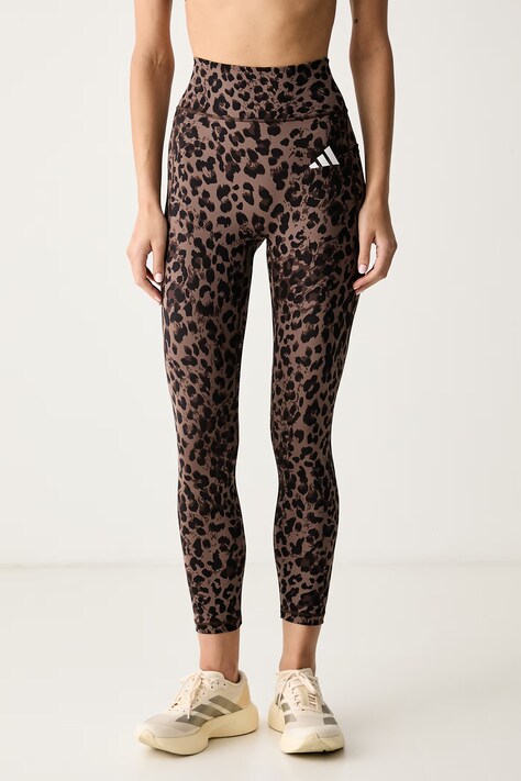 adidas Performance Športové legíny dámske Optime Essentials hnedé high waist KZ2520