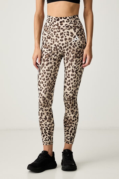 adidas Performance legginsy sportowe damskie Essentials beżowe regular waist KS0633
