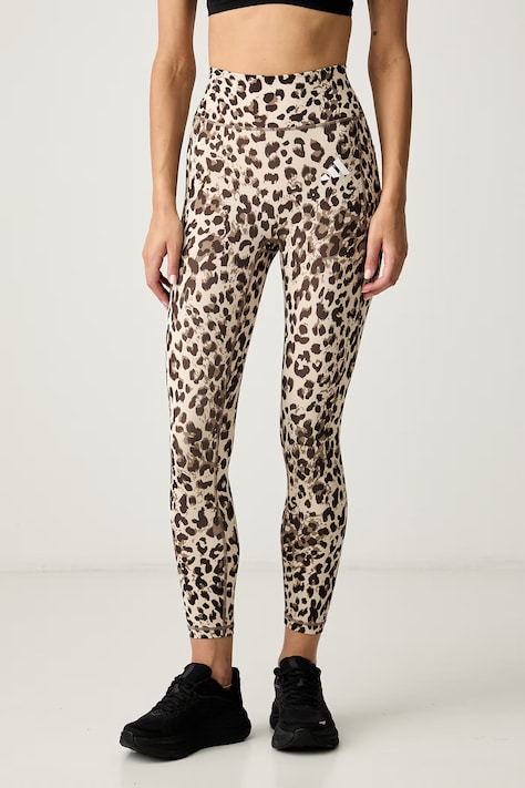 adidas Performance legginsy sportowe damskie Essentials beżowe regular waist KS0633