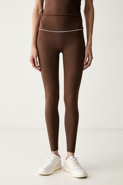 Karl Lagerfeld leggings da donna marrone low waist B3W44013