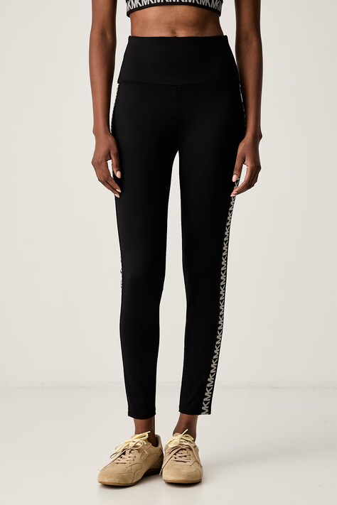 MICHAEL Michael Kors legginsy damskie czarne high waist MT6311IKND