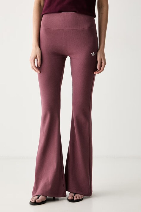adidas Originals spodnie flare damskie Essentials różowe high waist KT4760